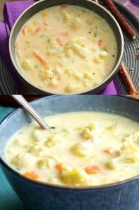 Cremige leckere Blumenkohlsuppe
