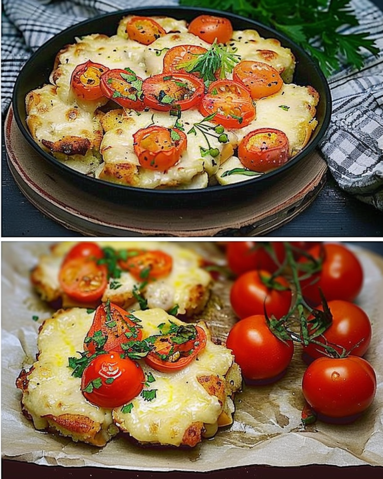 Konnte ich täglich essen: Gebackener Blumenkohl mit Tomaten und Käse