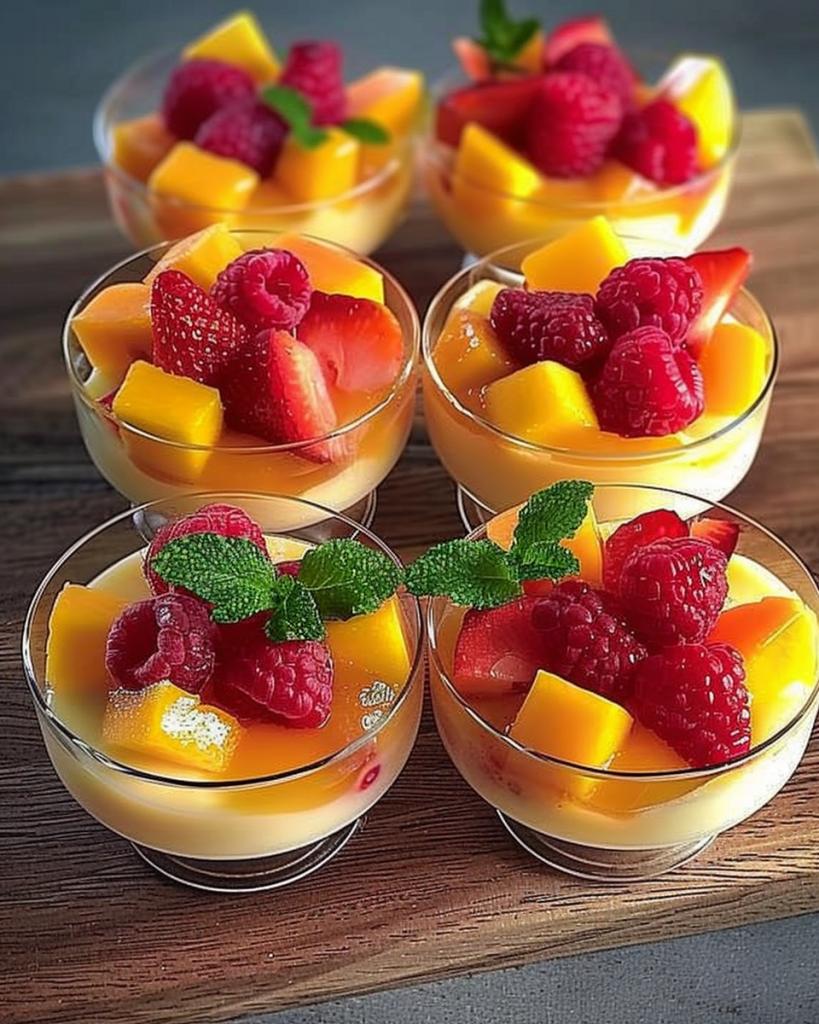 Leichtes Erdbeer-Mango-Dessert – einfach köstlich