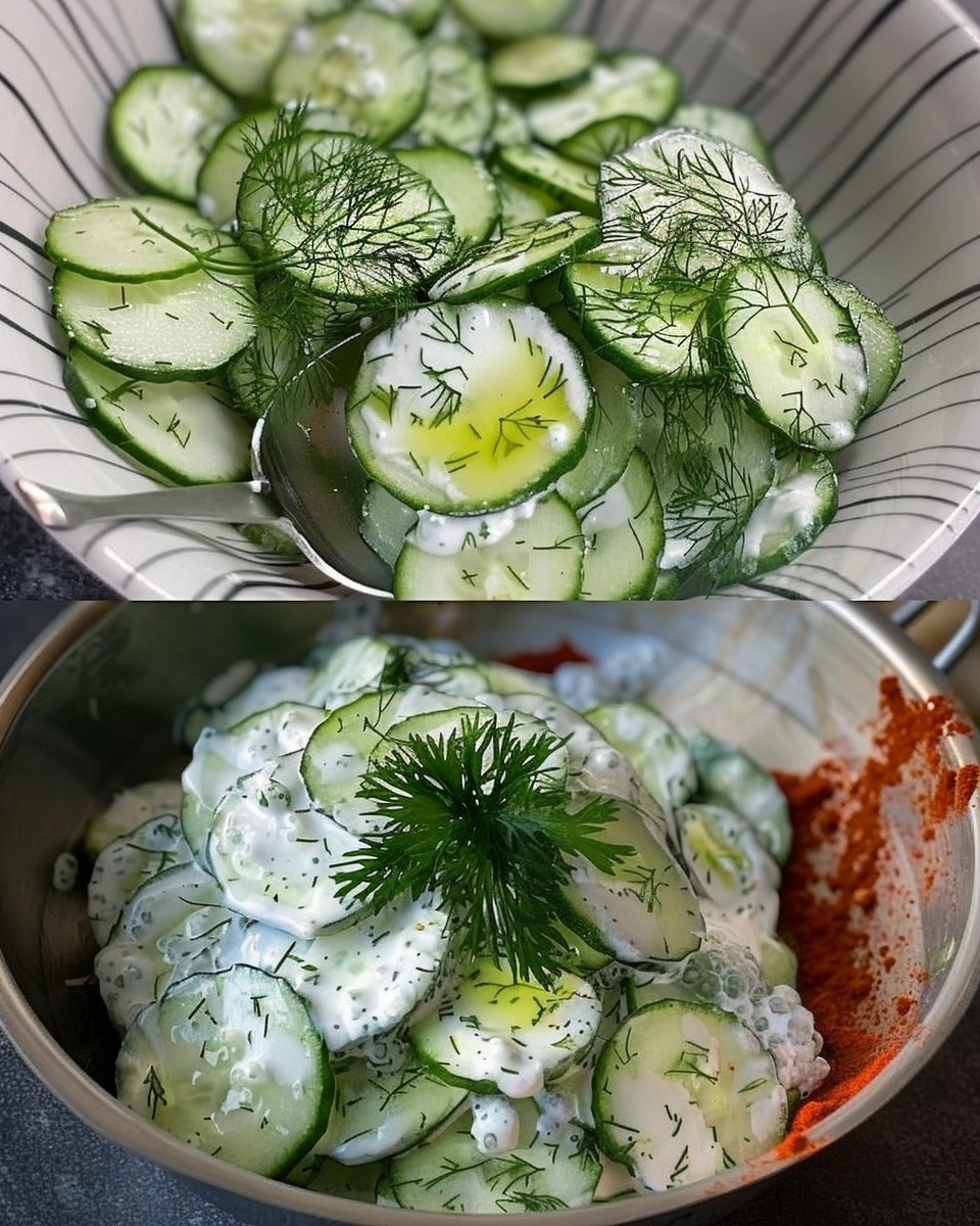 Gurkensalat mit Joghurt