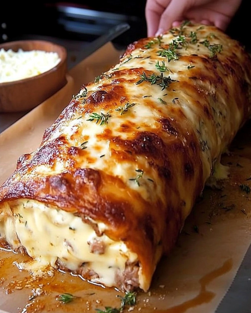 Hackfleisch Käse Rolle