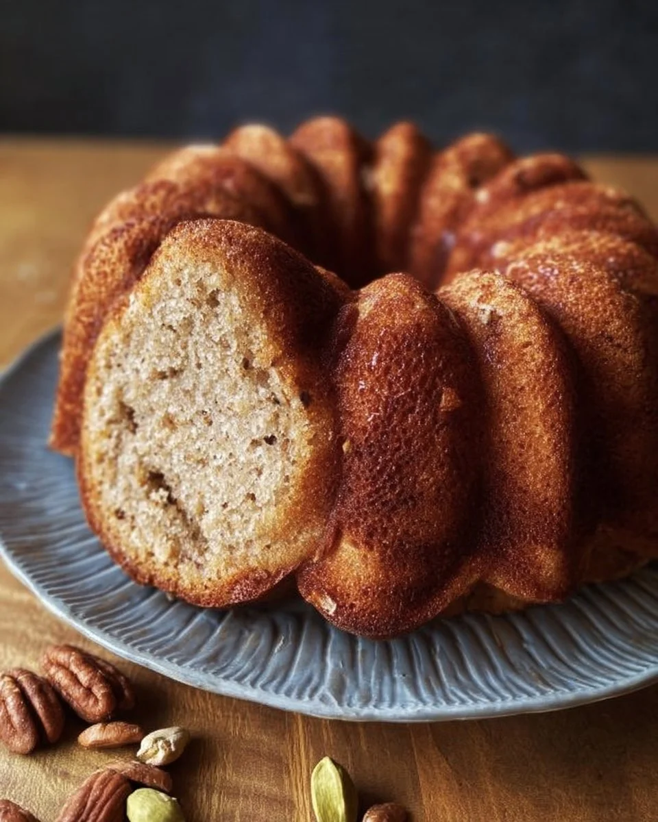 Ein einfacher Nusskuchen mit Gewürzen wie Kardamom, Zimt und Nelken.