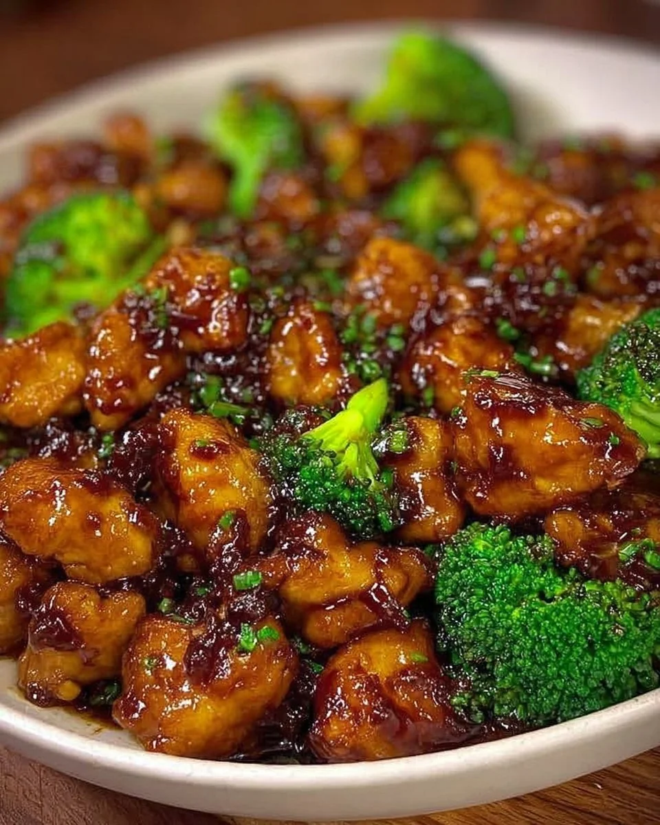 Leckeres asiatisches Hühnchen Gericht mit Gemüse