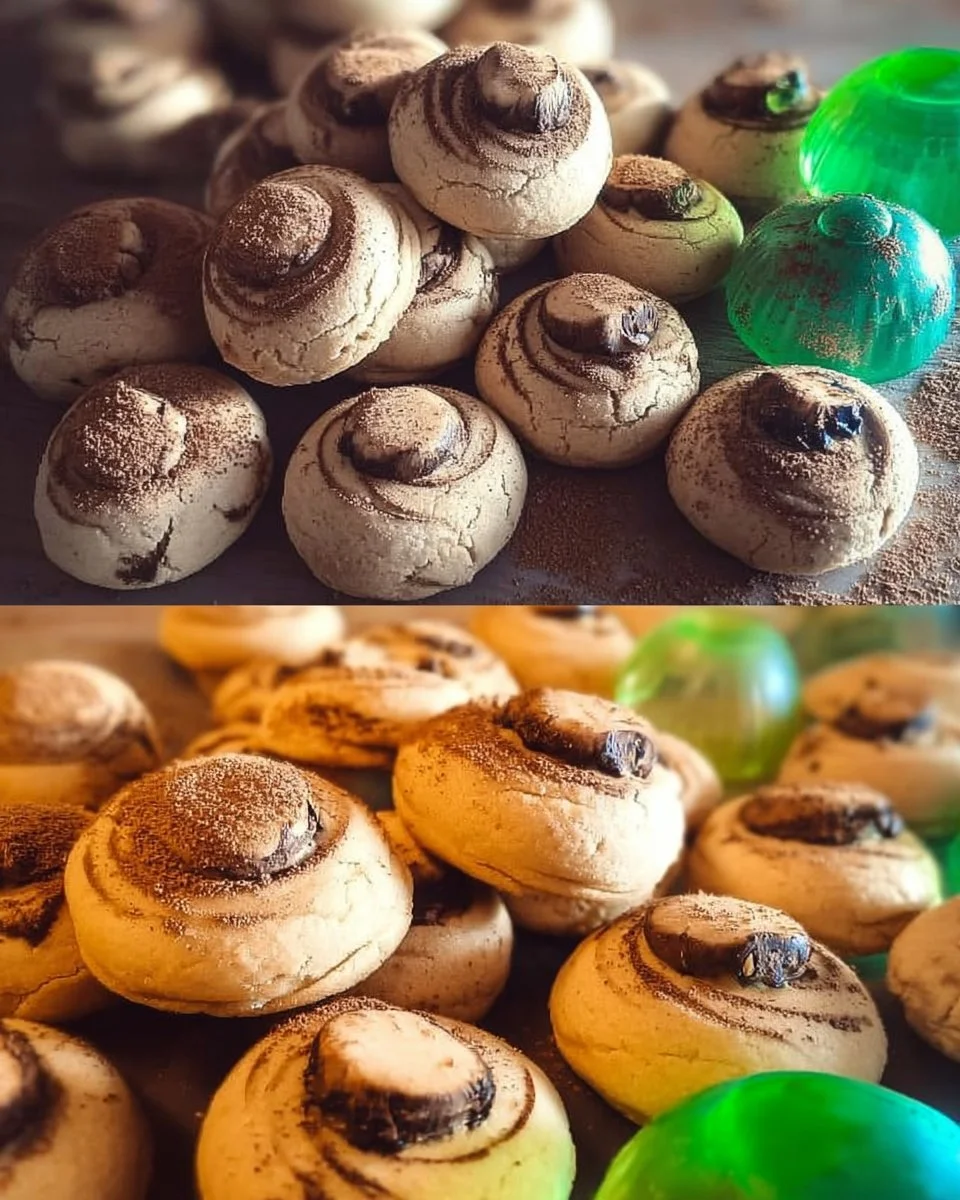 Leckere Champignon-Kekse auf einem Teller