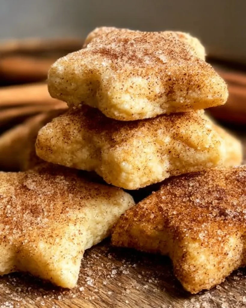 Galletas de crema agria con canela y azúcar recién horneadas