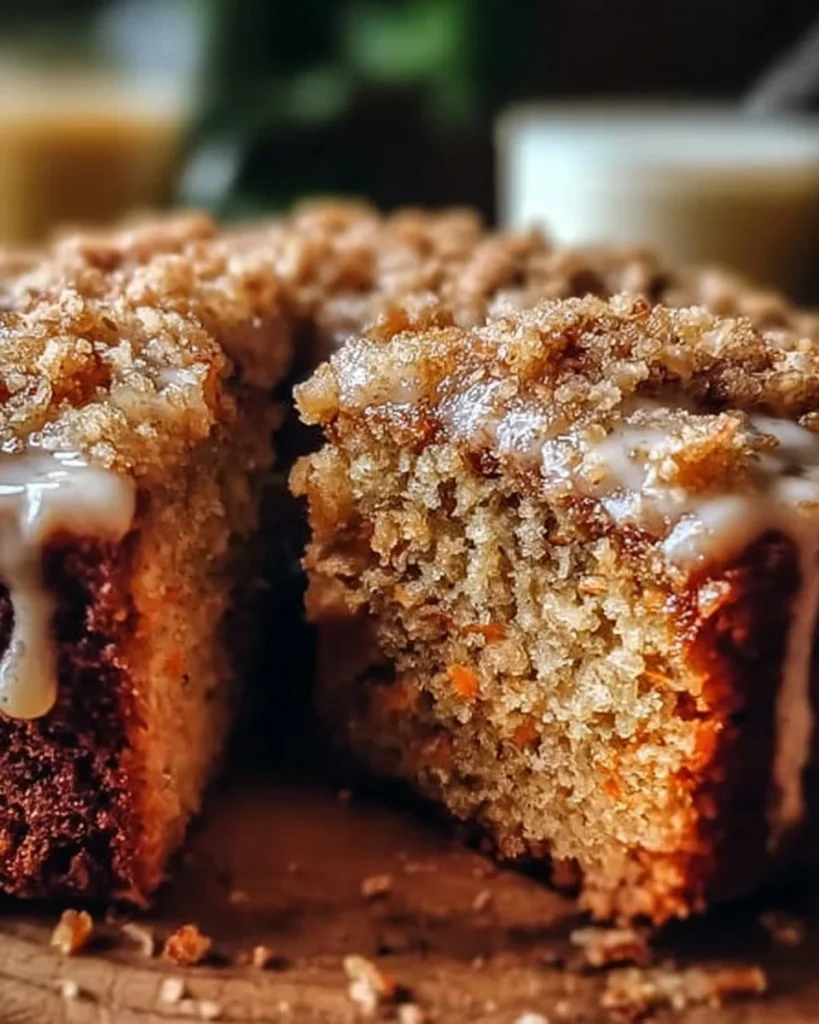 Haferflocken-Karottenkuchen ohne Mehl auf einem Teller