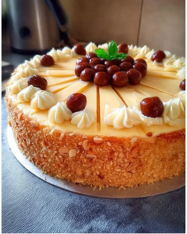 Lübecker Marzipantorte - eine traditionelle deutsche Süßigkeit aus Marzipan.