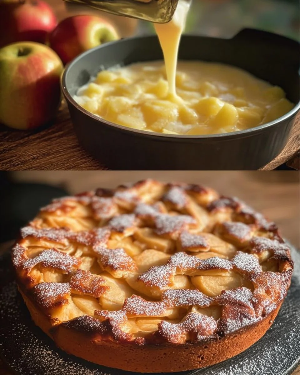 Köstlicher Omas Apfelkuchen mit frischen Äpfeln und Zimt