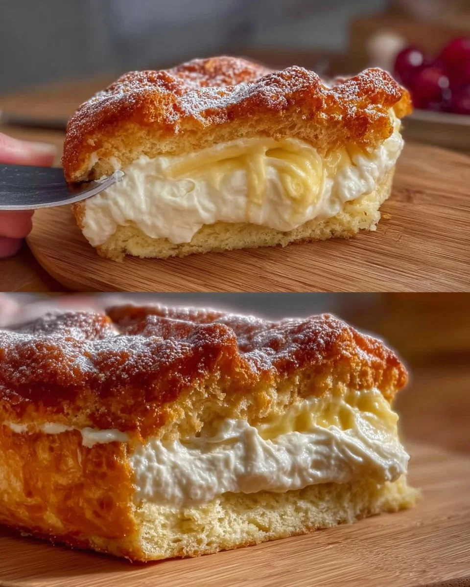 Polnischer Puddingkuchen auf einem Teller, perfekt für jeden Anlass.