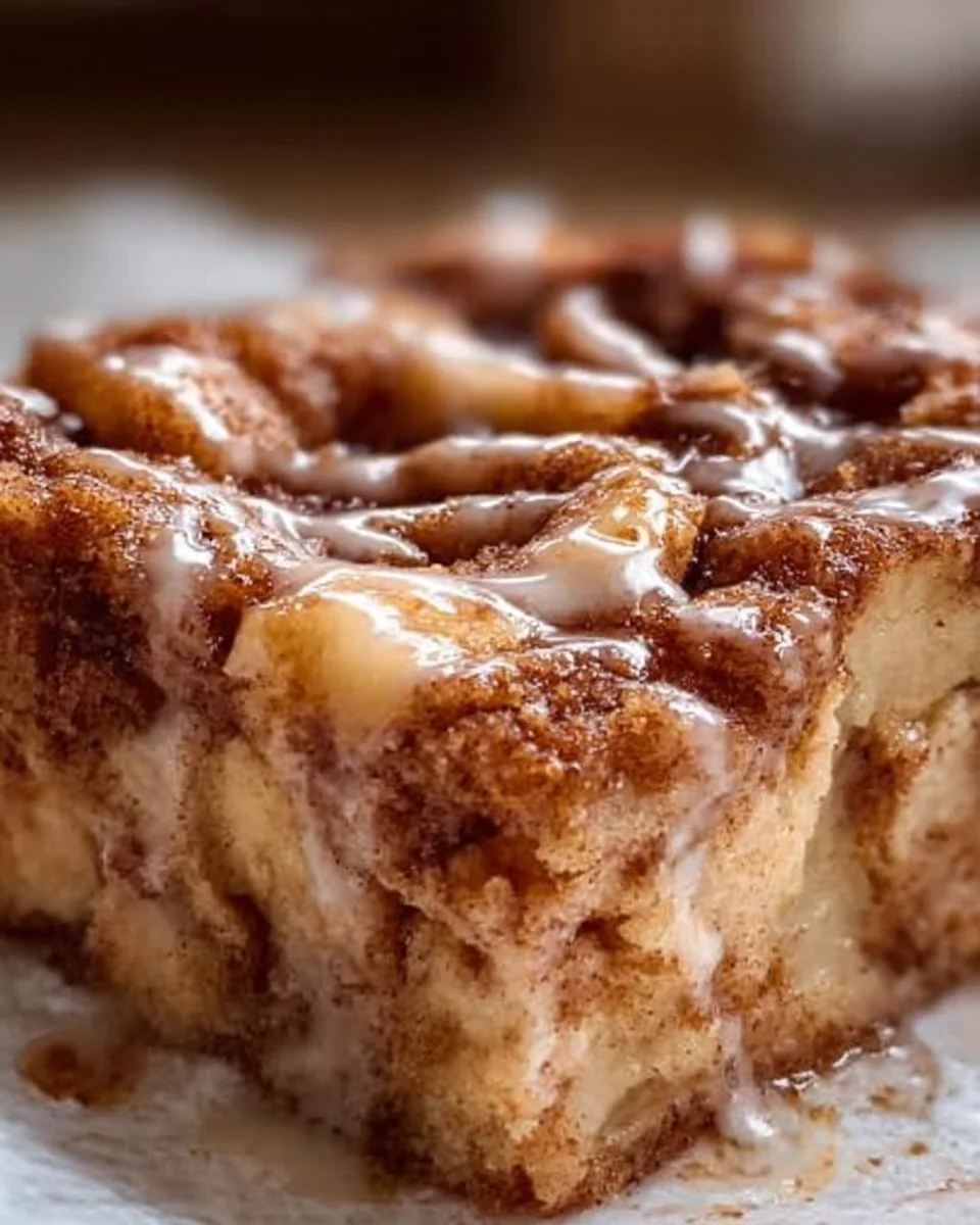 Saftiger Zimtschnecken-Apfelkuchen mit Zimt und Äpfeln