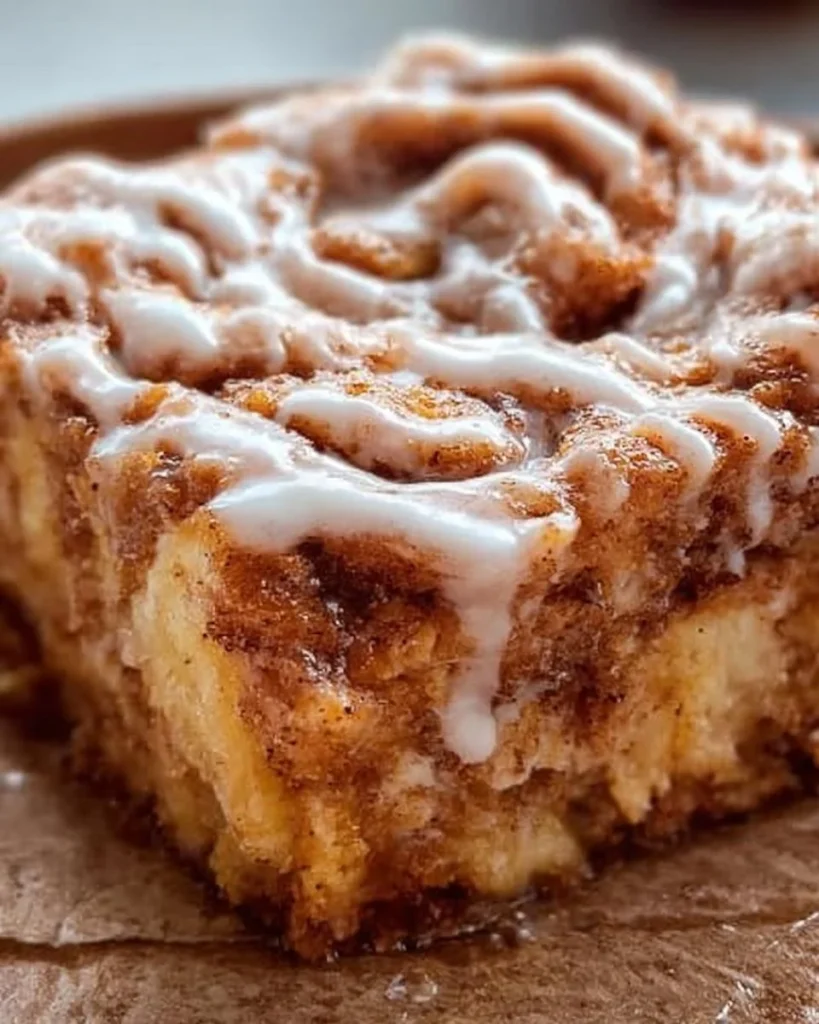 Saftiger Zimtschnecken-Apfelkuchen mit Äpfeln und Zimt auf einem Teller