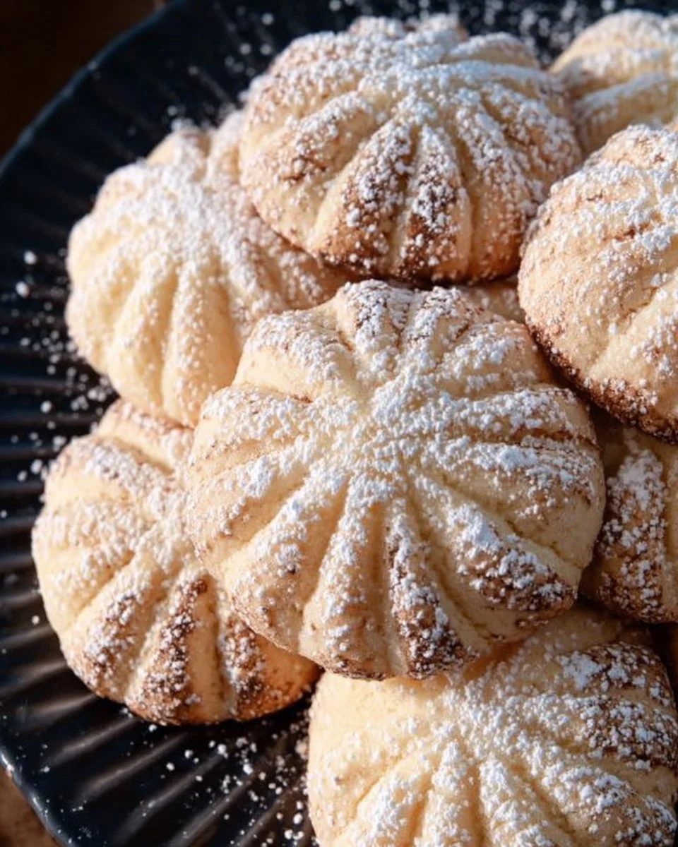Festliche Schneeflockenplätzchen auf einem schönen Teller dekoriert