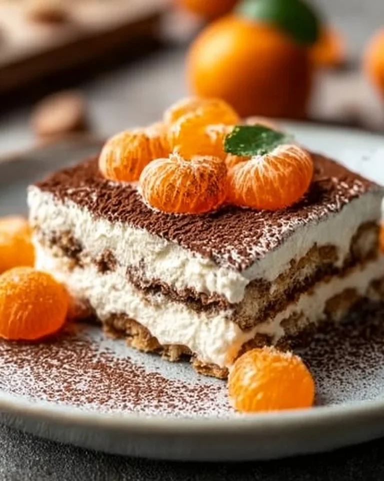 Spekulatius-Tiramisu mit Mandarinen in einer eleganten Dessertschale