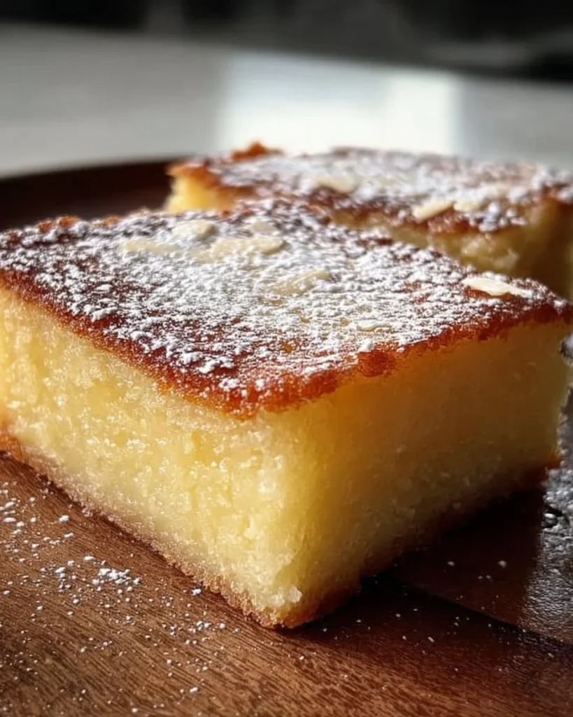 Leckerer Marzipan-Blechkuchen frisch aus dem Ofen