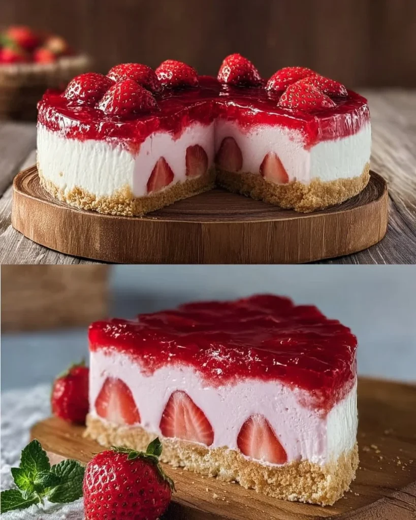 Erdbeer-Mascarpone Kuchen mit frischen Erdbeeren und cremiger Mascarpone-Füllung