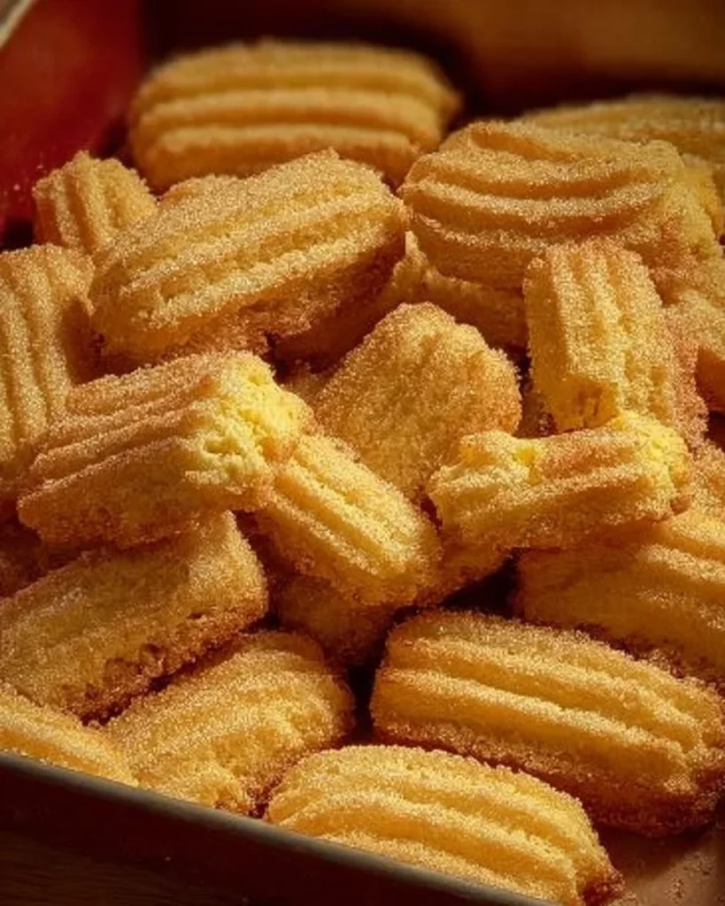 Leckeres Spritzgebäck auf einem Teller, ideal für festliche Anlässe