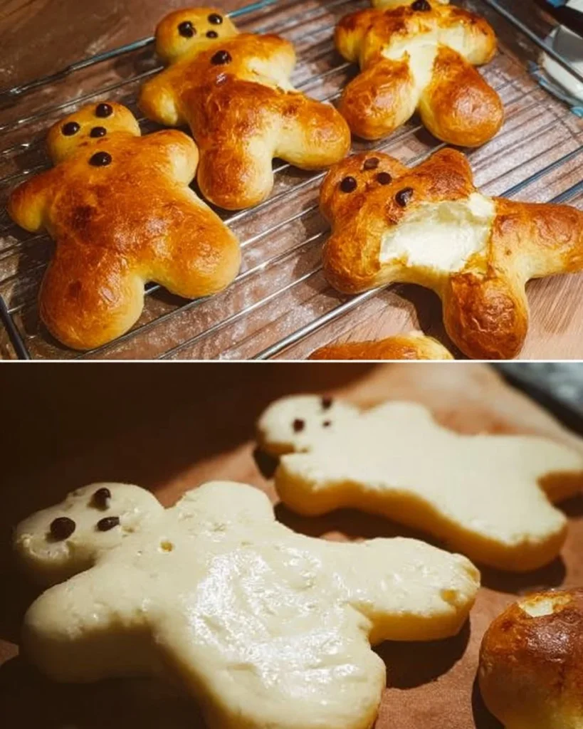 Weckmänner aus Quark-Ölteig auf einem Teller, bereit zum Servieren