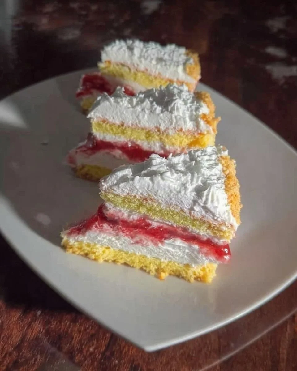 Leckere Charlotte mit Sahne – ein beliebtes Dessert präsentiert auf einem Teller