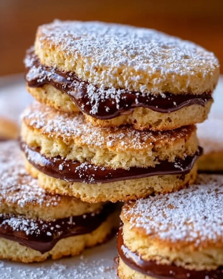 Hausgemachte Nutella-Biscotti frisch gebacken auf einem Teller