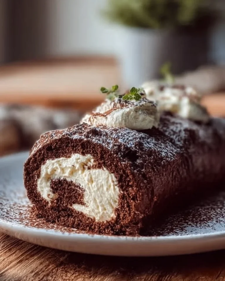 Leckere Kakaotrüffel gefüllt mit Mascarponecreme auf einem Teller.