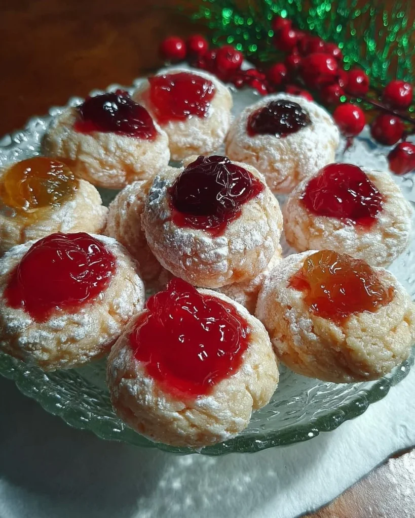 Leckere Pralinen mit kandierten Kirschen auf einem Teller