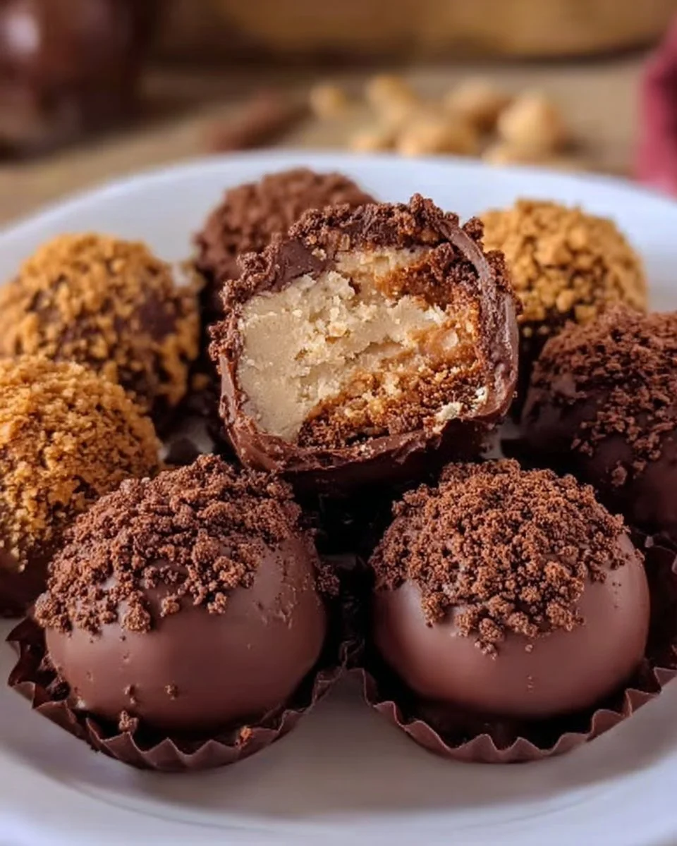 Savoiardi-Trüffel mit Kaffee und Mascarpone auf einem Teller angerichtet