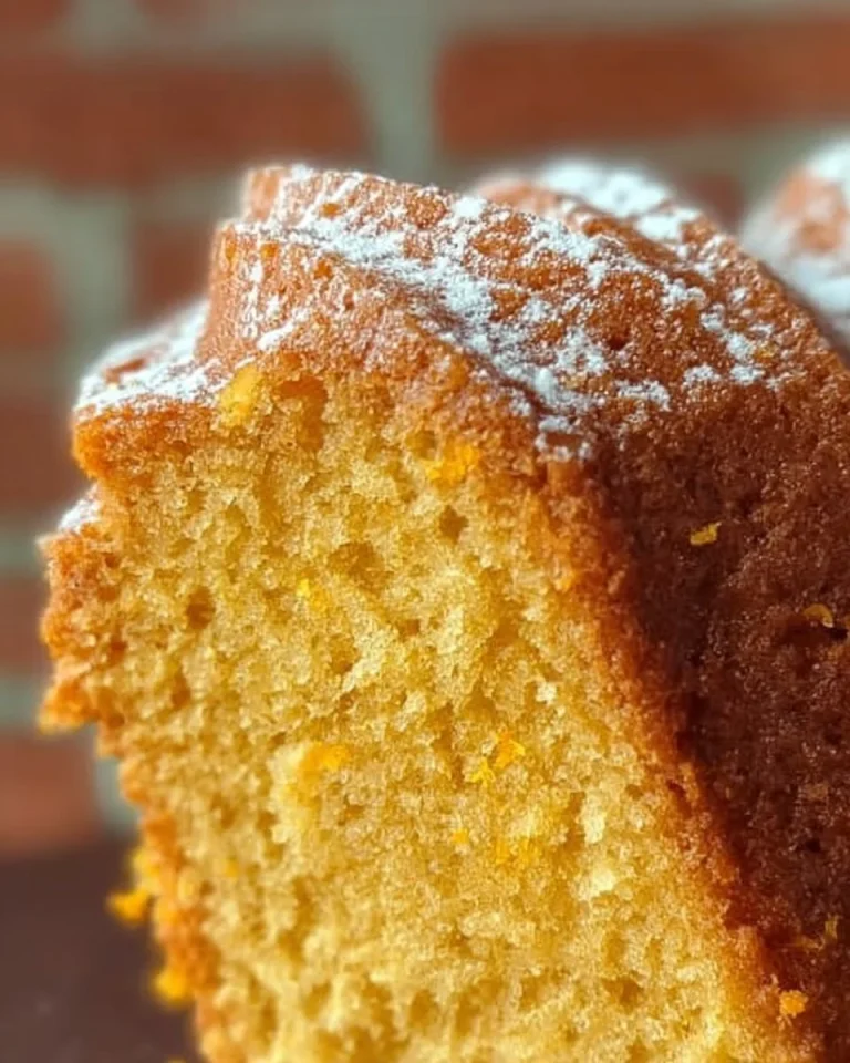 Fluffiger Orangengugelhupf auf einem schönen Teller serviert