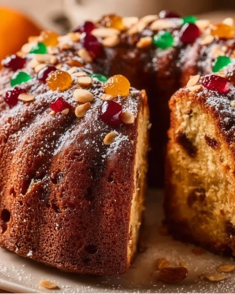 Weihnachtlicher Ciambellone mit festlichen Dekorationen