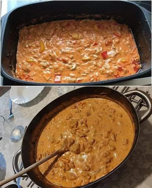 Schnell gekochter Mafia Topf mit frischen Zutaten und einer köstlichen Sauce