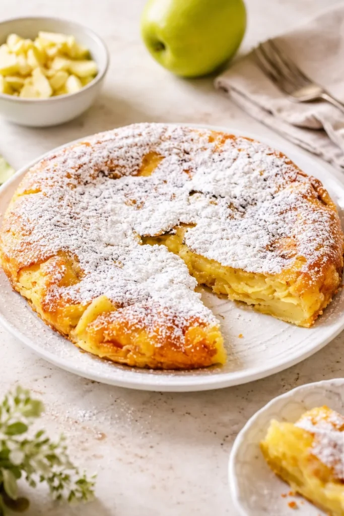 Leckere Apfel-Frittata mit frischen Äpfeln für ein gesundes Frühstück