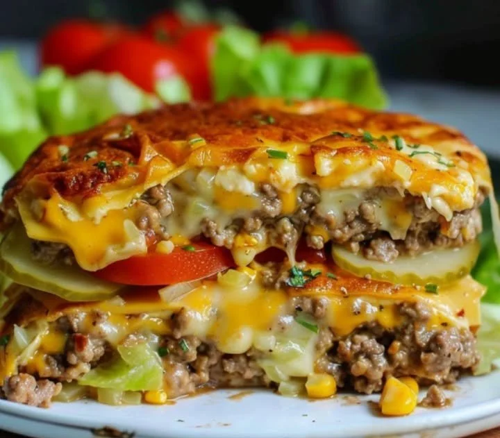 Big Mac Auflauf Rezept mit saftigem Rindfleisch und Käse
