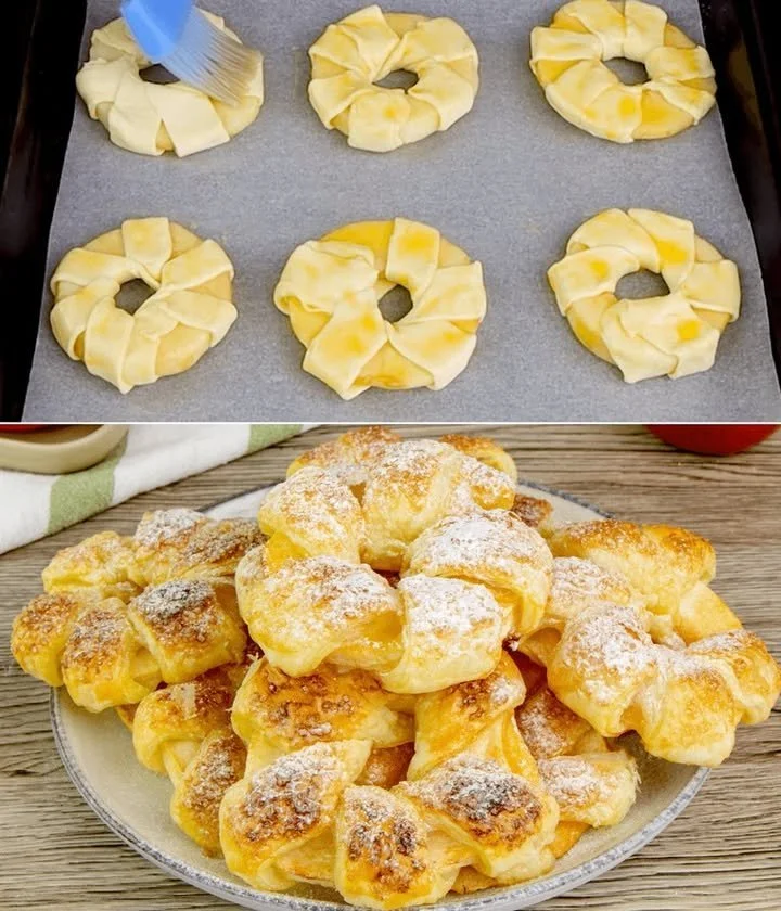 Leckere Blätterteig-Apfeltörtchen mit frischen Äpfeln