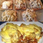 Jägerschnitzel mit Käse überbacken, serviert mit Beilagen