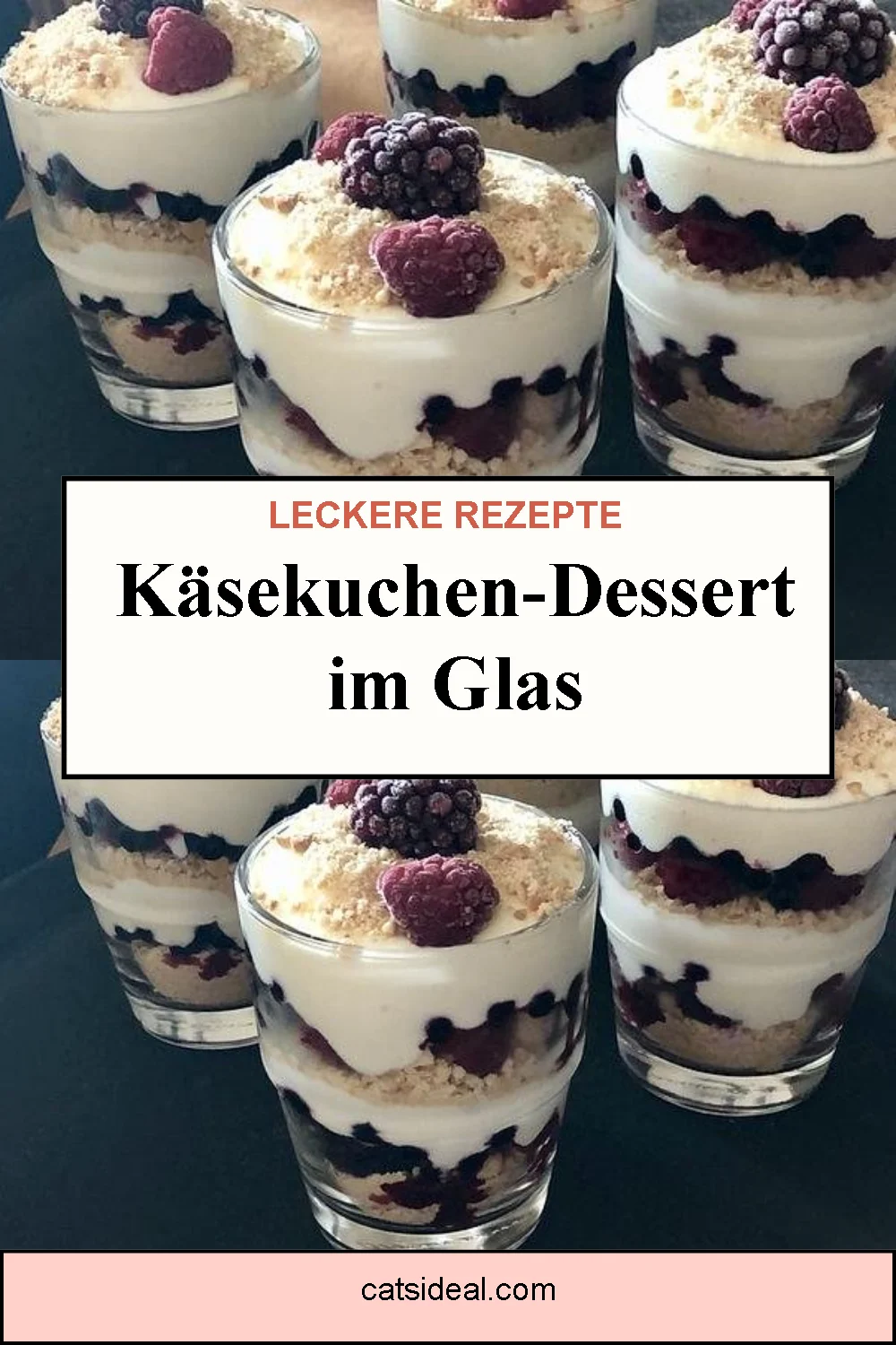 Käsekuchen-Dessert im Glas