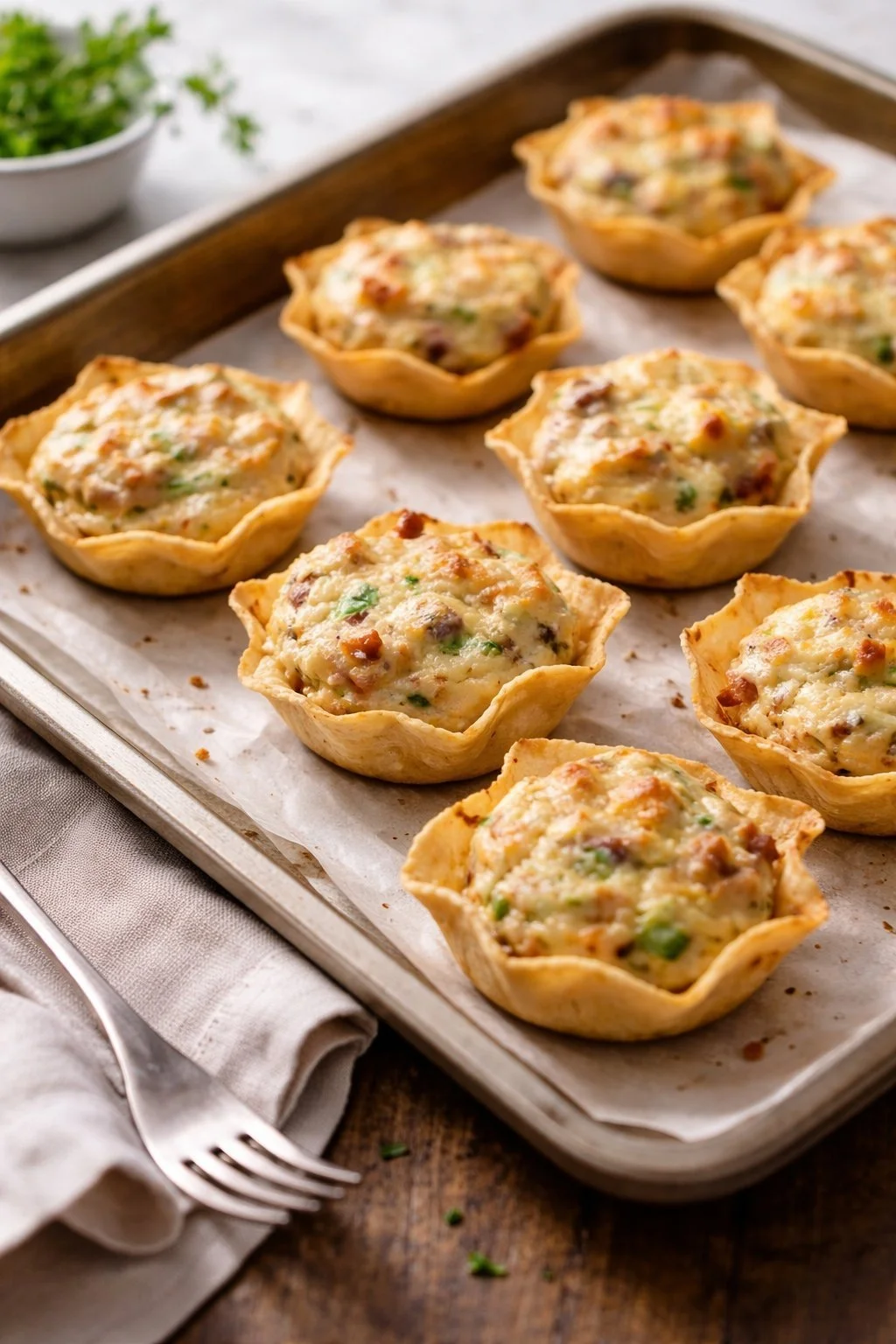 Leckere Ofenhäppchen auf einem schönen Teller angerichtet