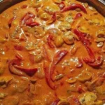 Leckeres Räuberfleisch Gericht auf einem Teller, ideal für jeden Tag