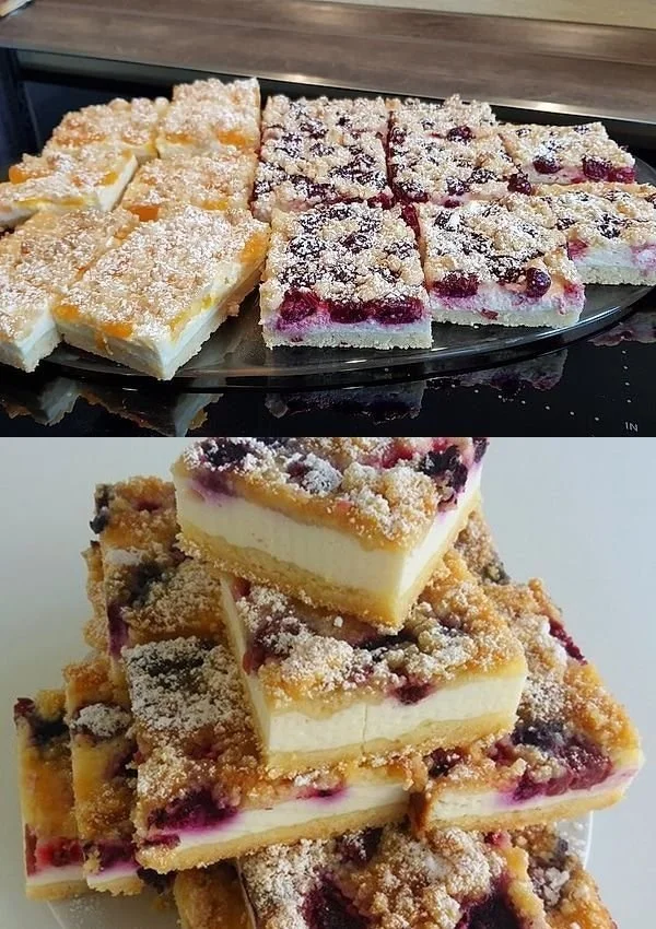 Schneller Quark-Streuselkuchen mit frischem Obst und knusprigen Streuseln